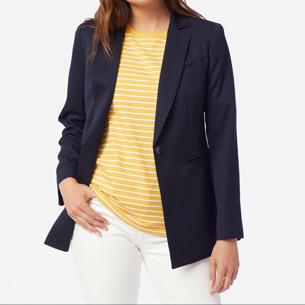 Pendleton Vintage Petite Dark Navy Wool Button Blazer Preppy Nautical Jacket 6P - Picture 3 of 9